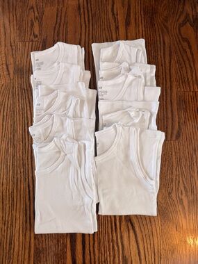 H&M Kids White Tank Tops - Pack of 10 Basics